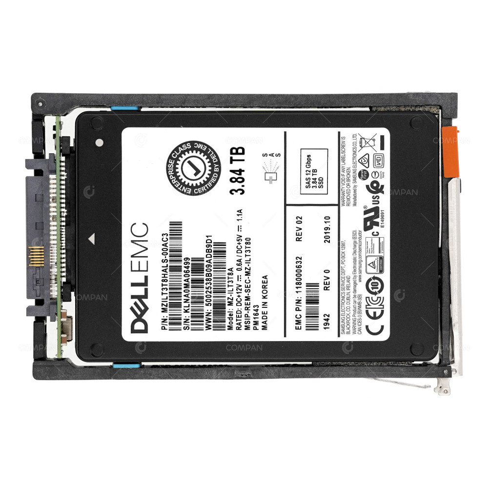 005053158 EMC SSD 3.84TB SAS 12G 2.5" SFF FOR UNITY XT 380F 480F 680F 880F